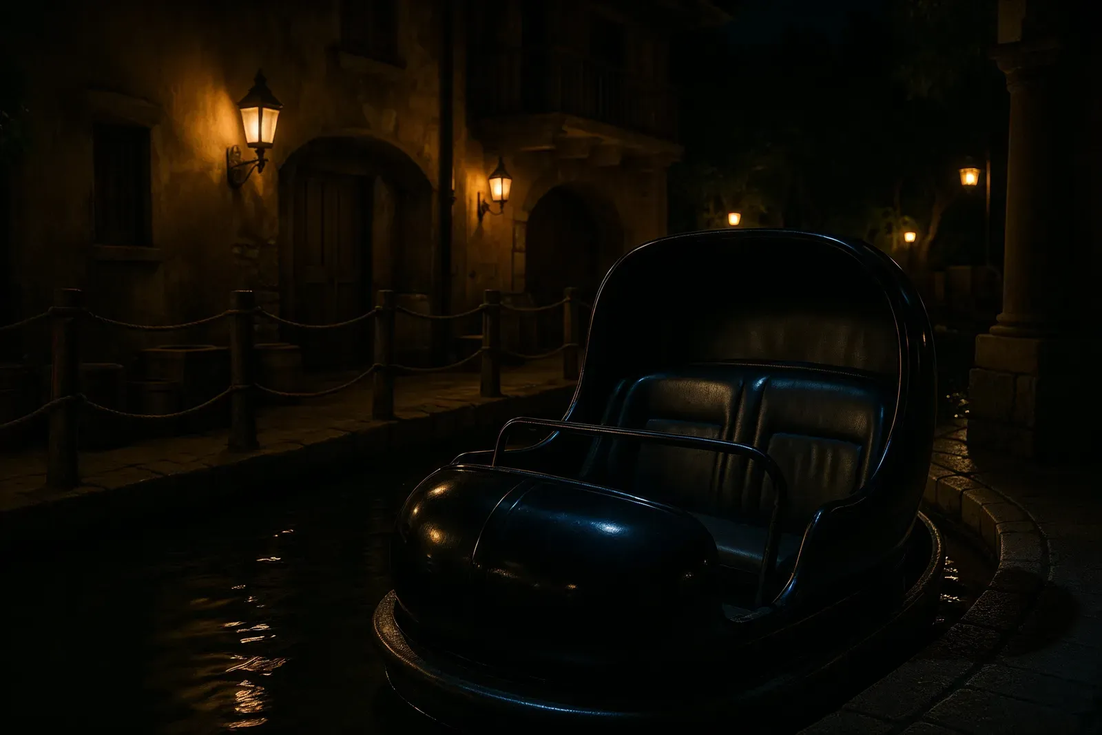 disneyland must do rides empty haunted mansion doom buggy in atmospheric lighting