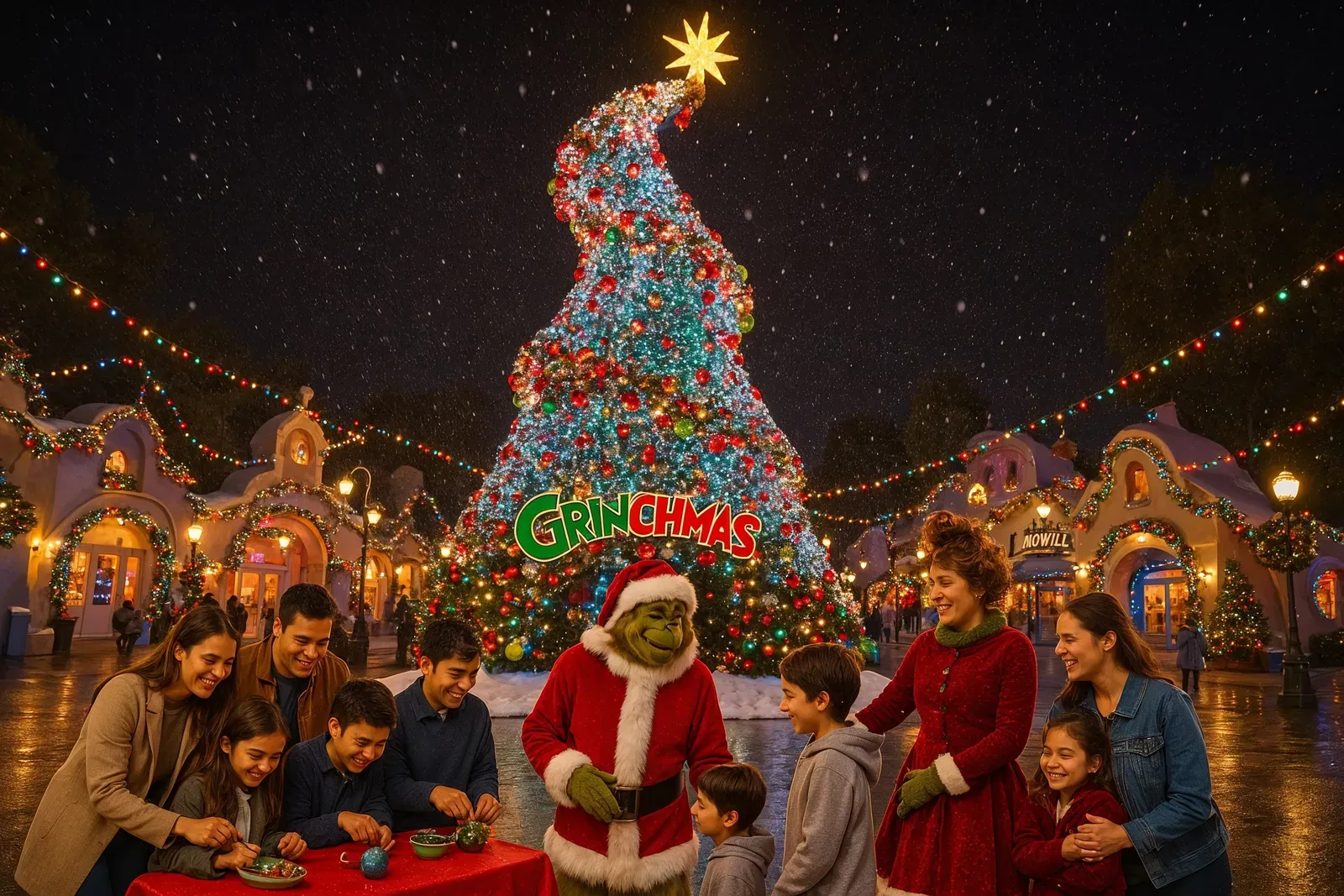 Grinchmas tree lighting and activities at Universal Studios christmas events