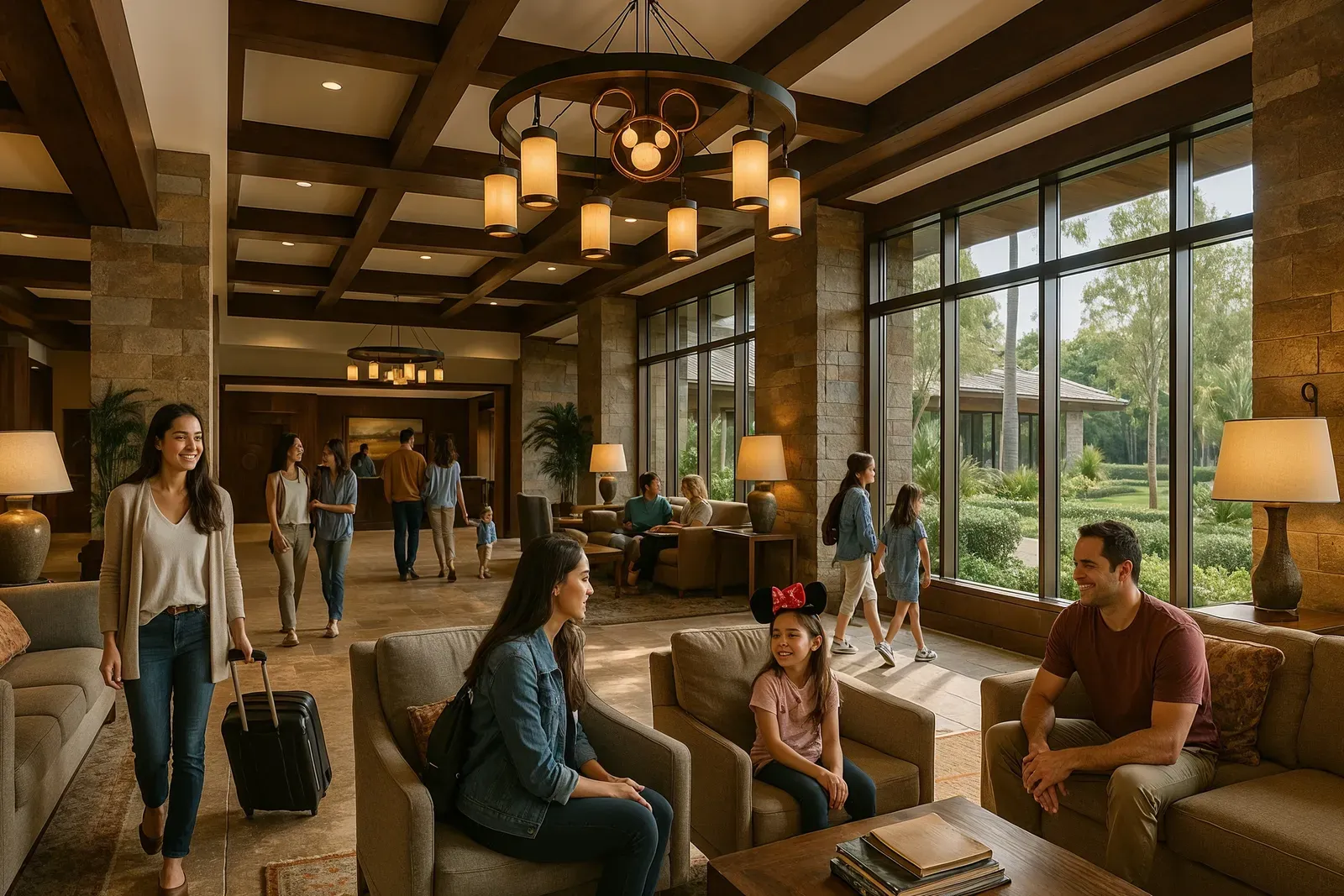 new disney resorts announced - modern Disney resort lobby with natural light and elegant design