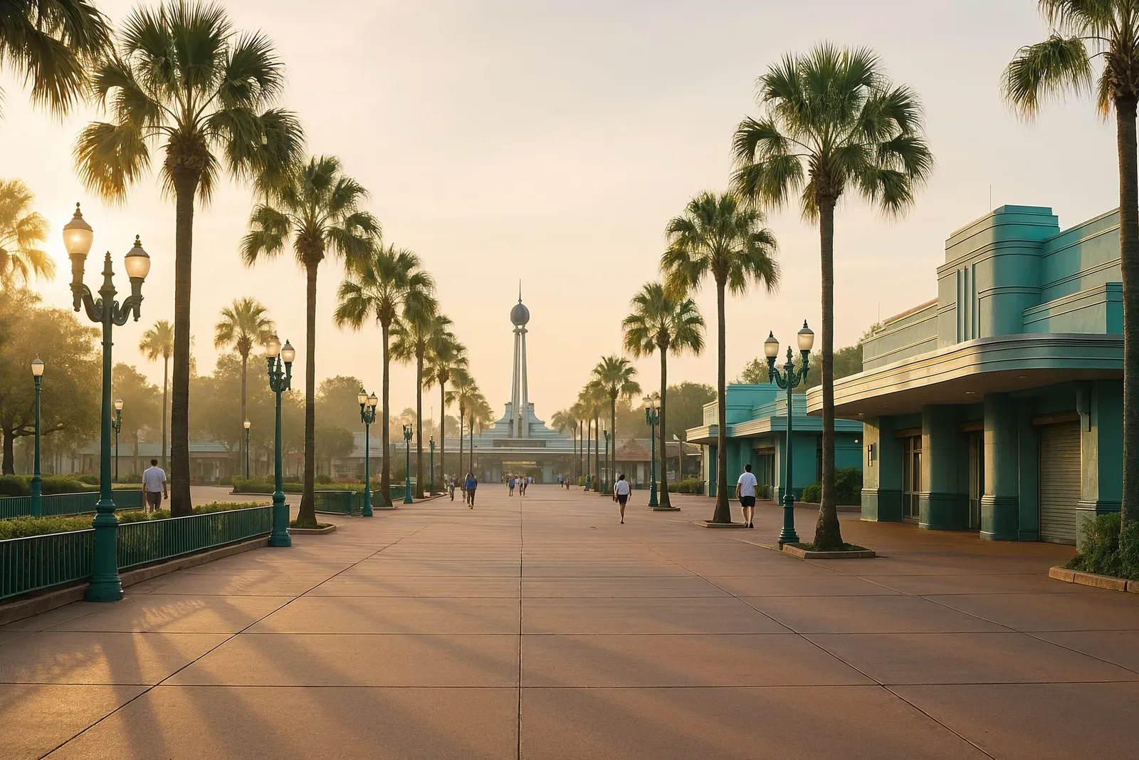 best time to visit disney world quiet morning walkway with low crowds