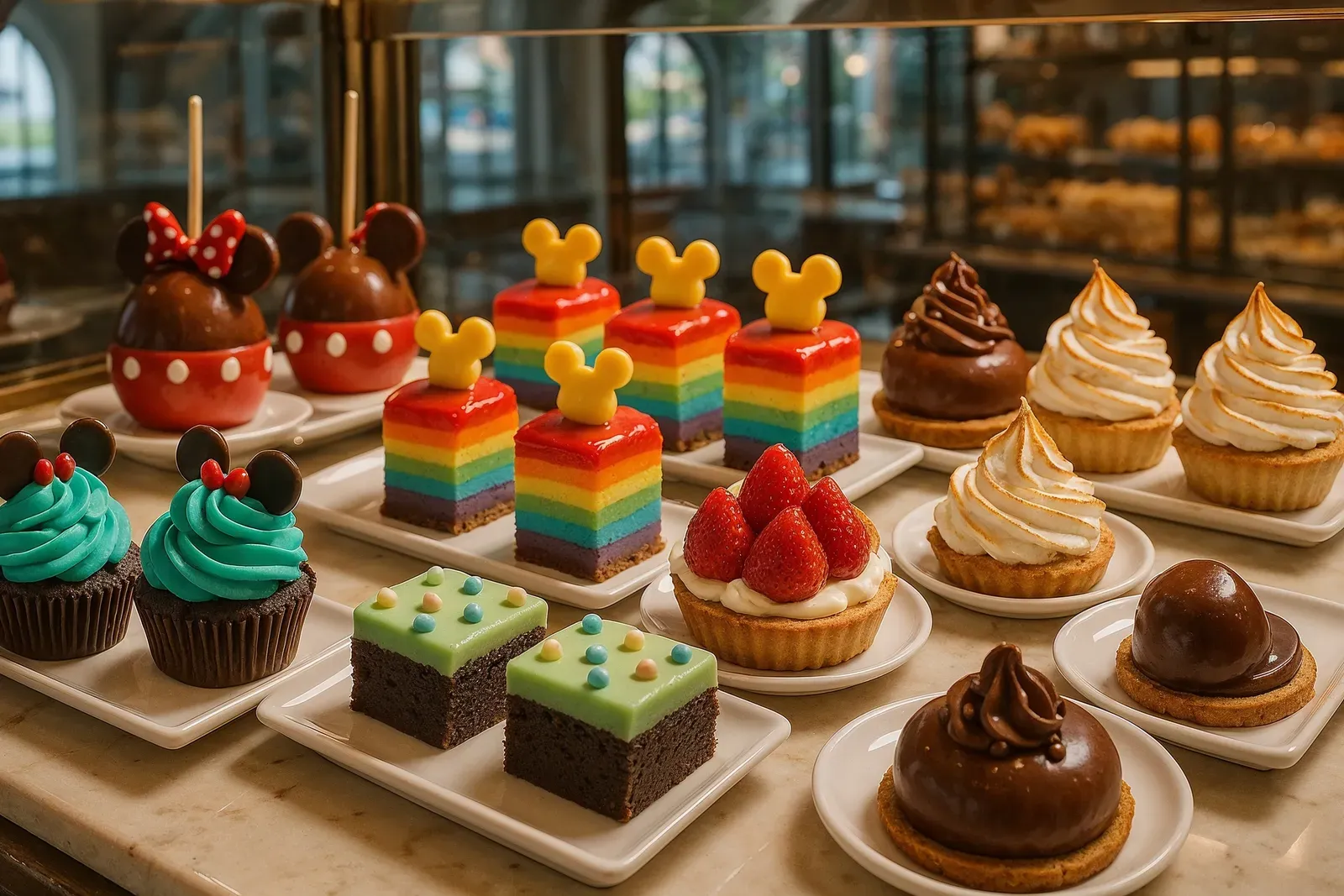 dessert selection at a top kid friendly restaurant in disney springs