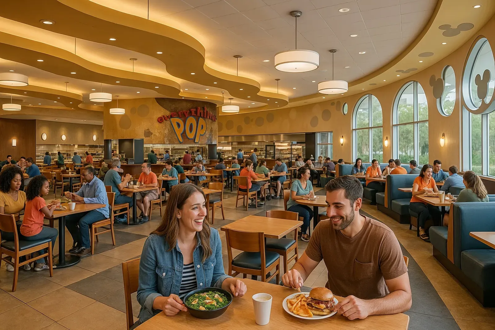 disney world pop century resort review everything pop dining area