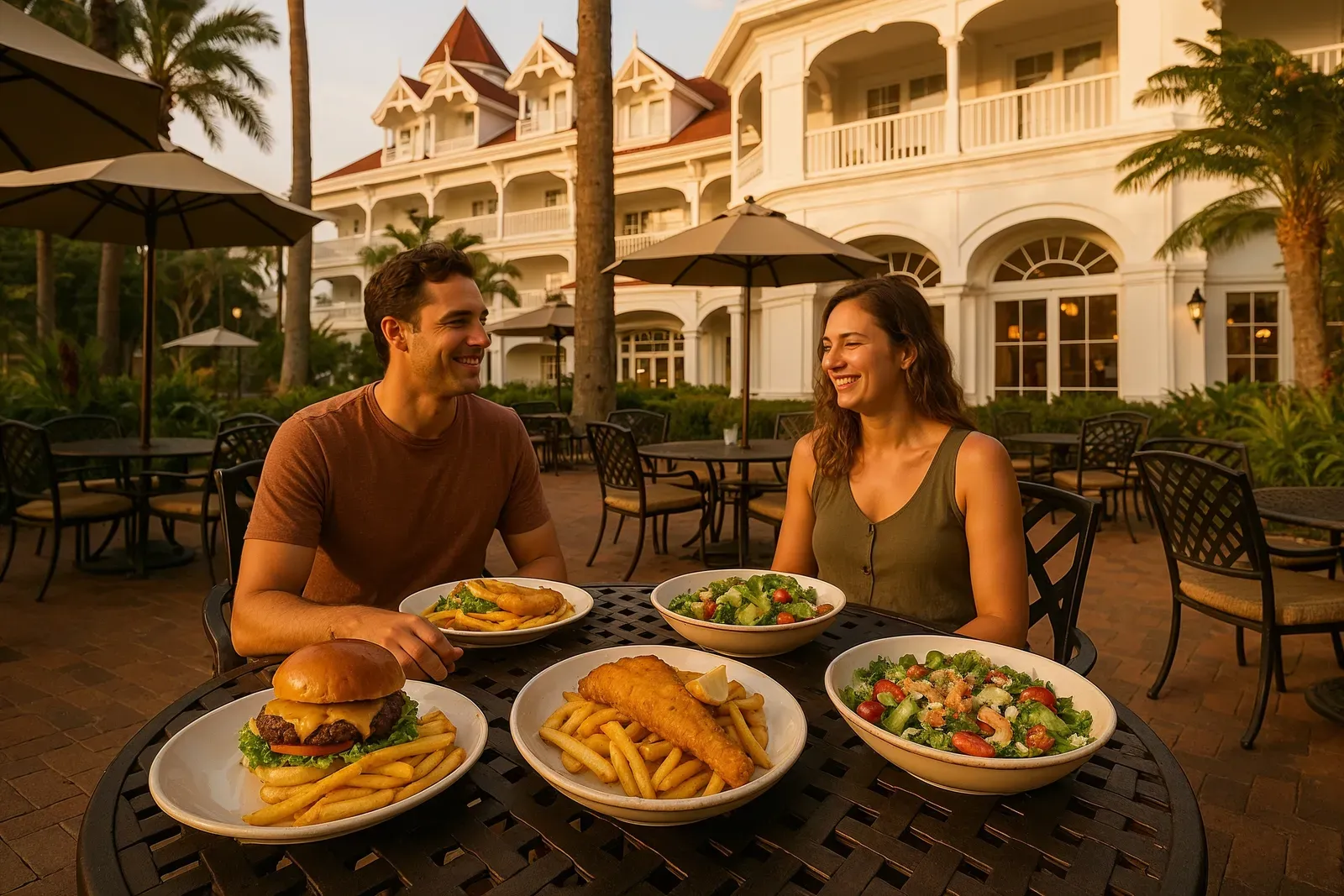 best disney world quick service restaurants outdoor patio dining with signature dishes